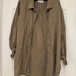 XiRENA Tan Blouse Lightweight Oversized